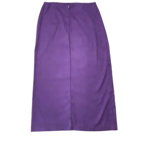 Purple Faux Suede Maxi Skirt - Picture 2 of 5